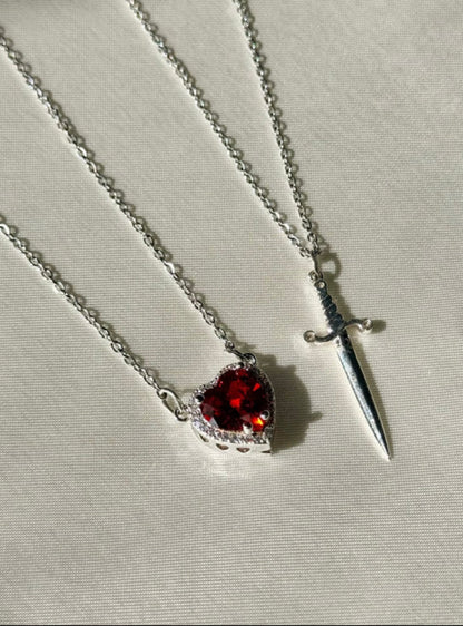 Heart Sword Necklace