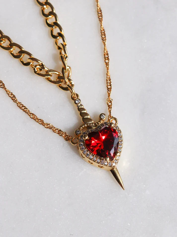 Heart Sword Necklace